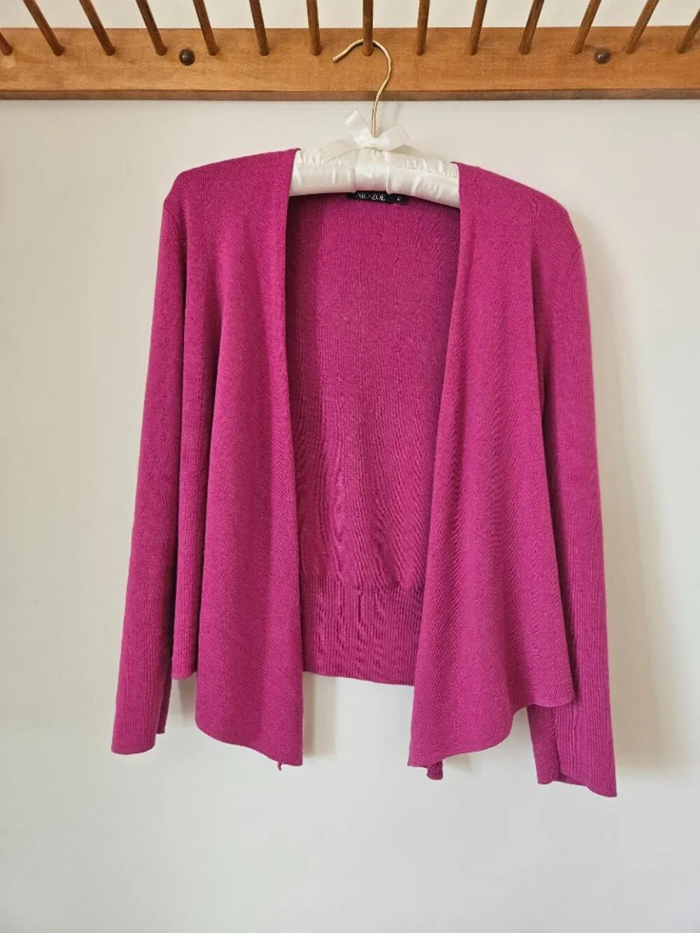NIC+ZOE Women's Deep Pink Wrap Sweater - Size Petite PS